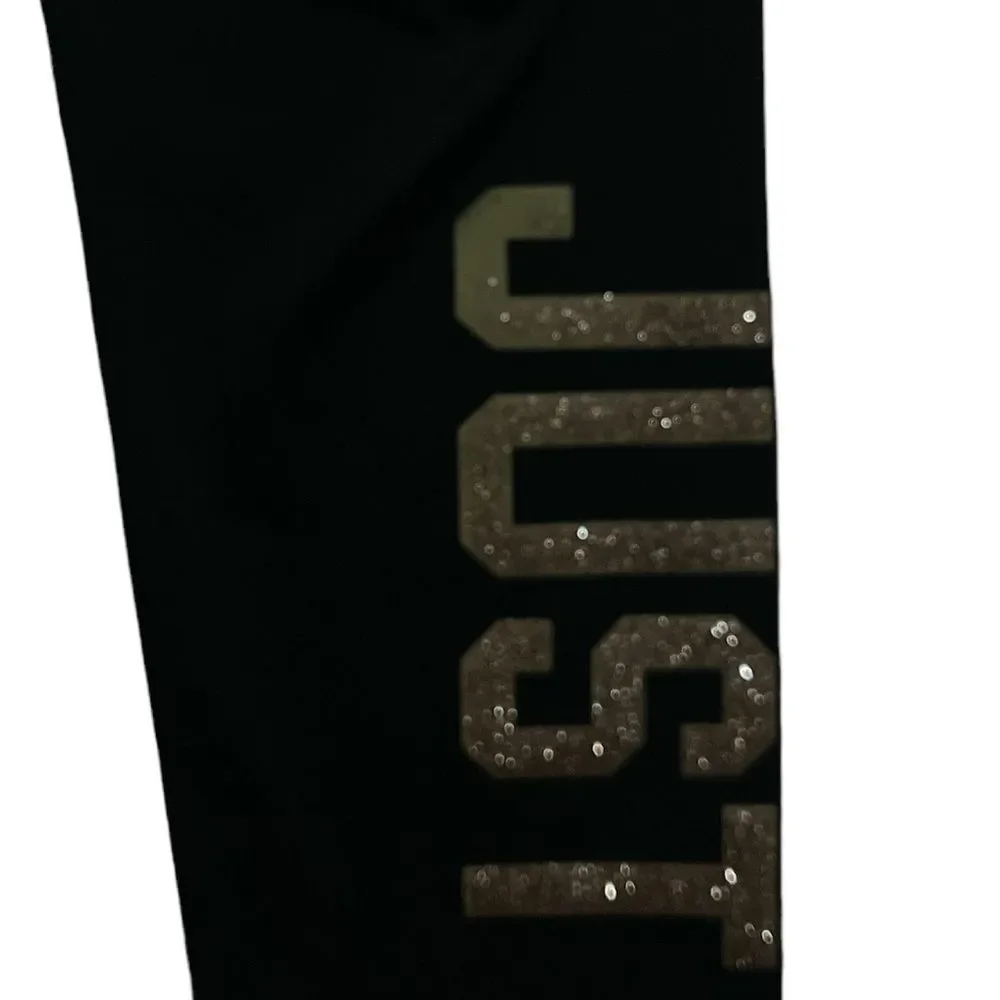 Girls Black Justice Leggings